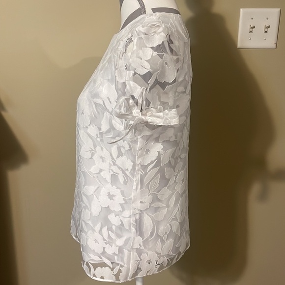 Worthington White Lace Blouse Size Small - Picture 4 of 7